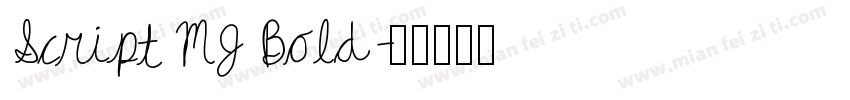 Script MJ Bold字体转换